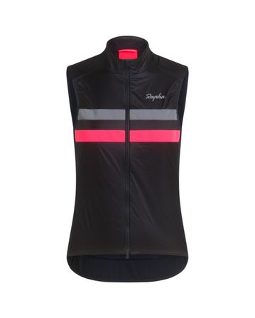 Gilet Isotérmico Rapha Brebet Femme Gilet Dark Navy/Hi-Vis Pink