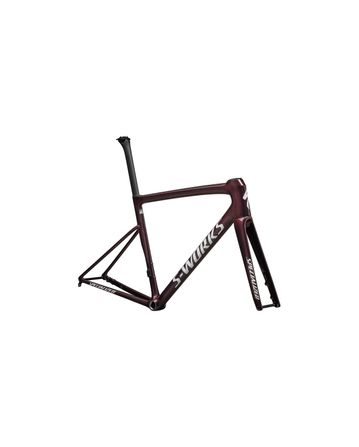 S-Works Tarmac SL8 Rennrad Rahmen Specialized 2025 Gloss Solidity/Red To Black Pearl/Metallic White Silver