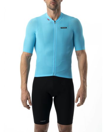 Maillot Alde 110LW Manches Courtes Etxeondo Homme Bleu Ciel