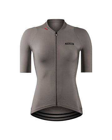 Alda Metalic Short Sleeve Jersey Etxeondo Woman Gris Topo
