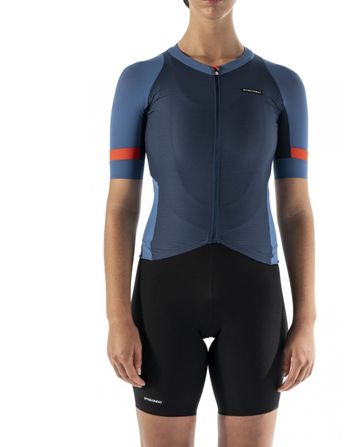 Mendia Short Sleeve Jersey Etxeondo Woman Blue/Orange