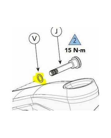 Dämpferschrauben-Unterlegscheibe Scalpel Cannondale Grau