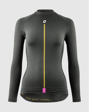 Assos Damen Frühling Fallen LS Haut Schicht P1 Anthrazit Grau