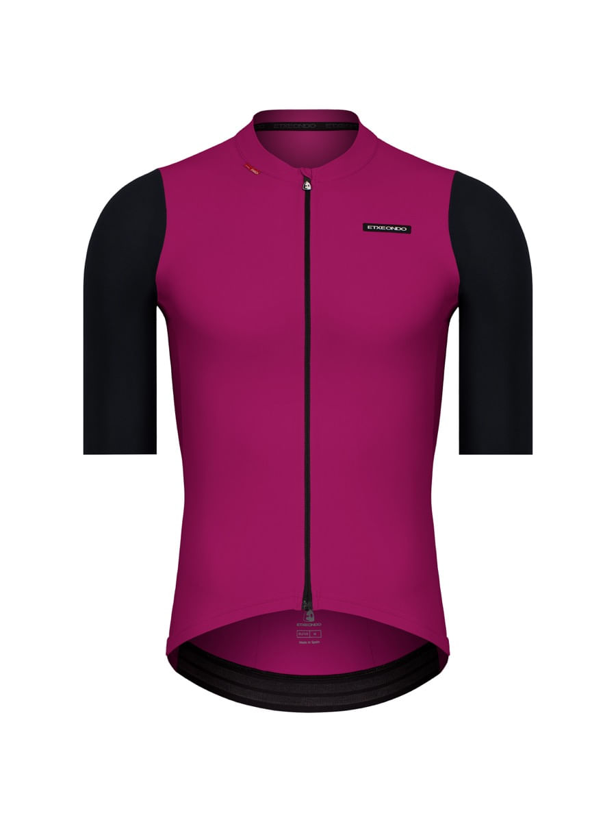 Alde Short Sleeve Jersey Etxeondo Man Magenta/Black - IBKBike
