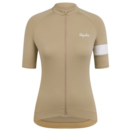 Rapha Womens Core Jersey Tan/White - IBKSport your cycling shop