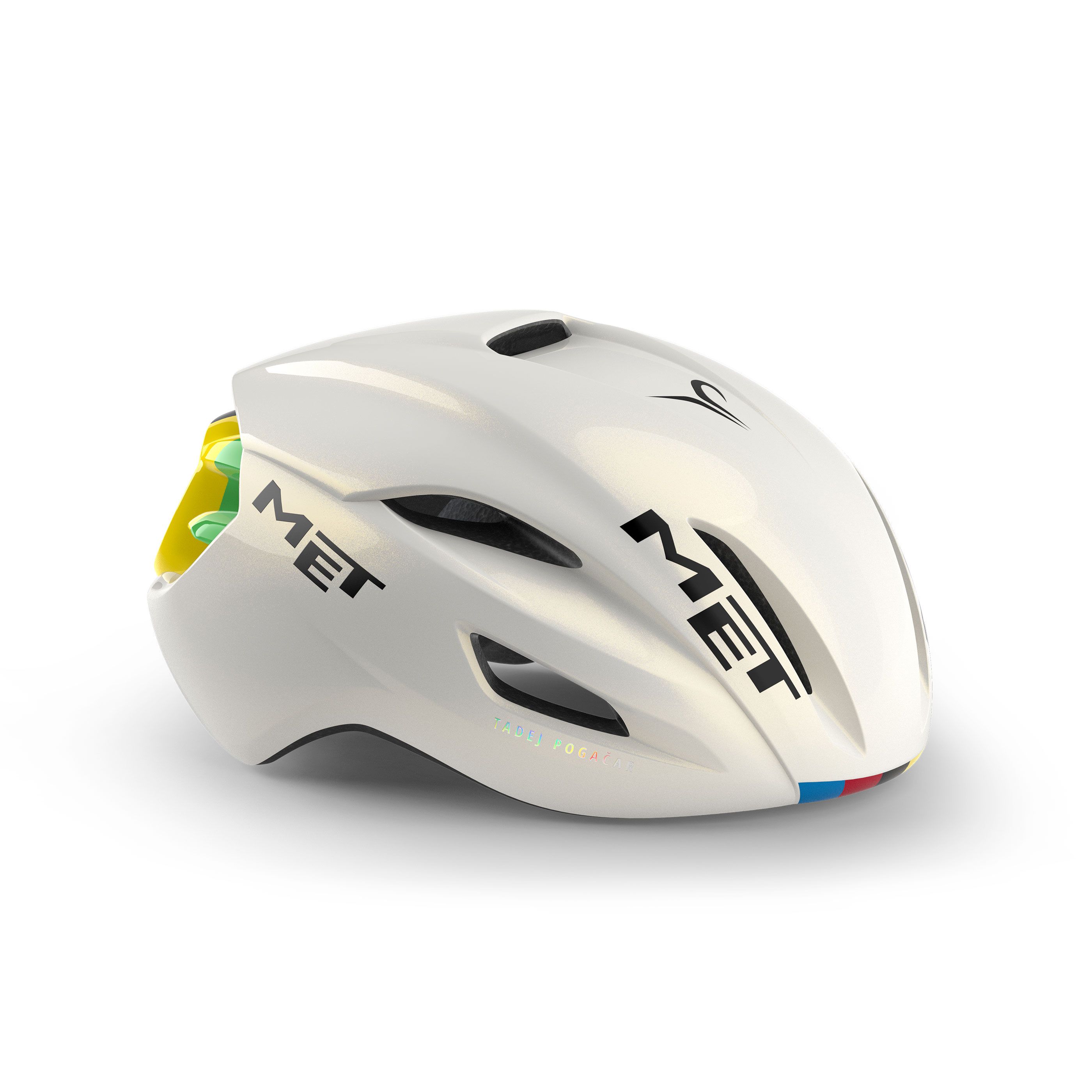 Met Manta Mips Helmet Limited Edition White/Rainbow - IBKSport
