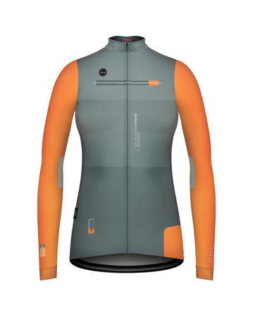 Cobble Radtrikot Langarm Gobik Frau Nectarine