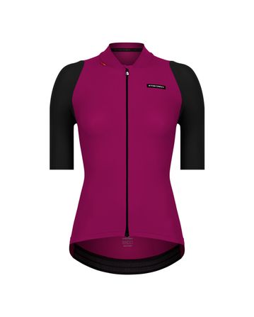 Alda Jersey Manches Courtes Etxeondo Femme Magenta/Noir