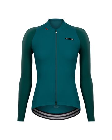 Alda Langarm Radtrikot Etxeondo Frau 2022 Smaragdgrün
