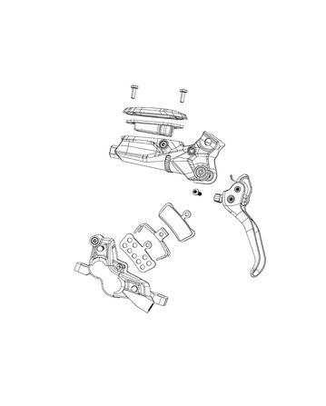 Ersatz-Scheibenbremsen-Kit-Hebel Sram Sp2 Guide R/RE Aluminium Schwarz