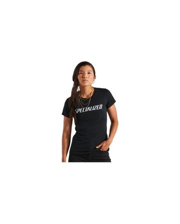 Wordmark T-Shirt Manches Courtes Femme Noir