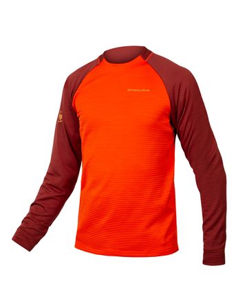 SingleTrack Camiseta Exterior Térmica Manga Larga Endura Hombre Paprika
