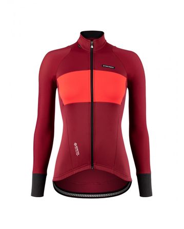 Lurra Jacke Etxeondo Frau Granat/Rot