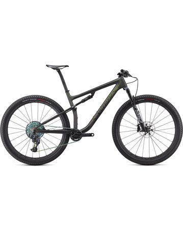 S-Works Epic Carbon 29 XC Specialized 2021 Satin/Glanz Carbon/Color Run Silber-Grün Chameleon