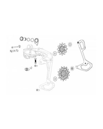 Schaltwerk Innenkäfig X01 Eagle 52t Sram Polar Grau